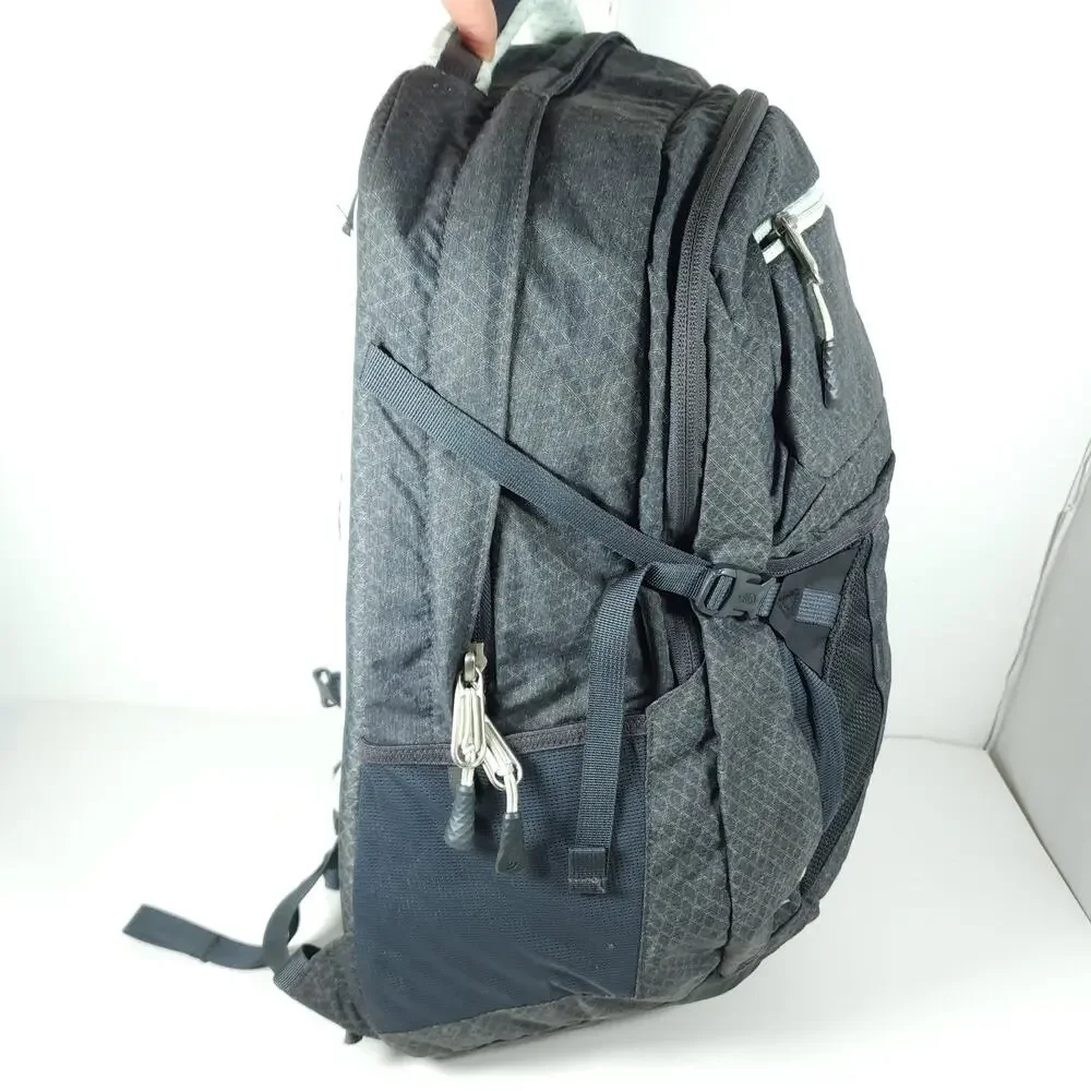 The North Face Recon Gray Blue Padded School Laptop Hiking Outdoor Backpack